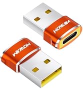 HOWJIM USB to USB C Adapter,PD/QC Fast Charging USB 2.0 480Mbps Data Transfer,USB C Female to A M...