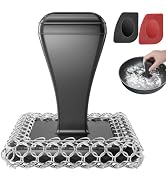 TOPULORS Cast Iron Scrubber & Cleaner Scraper Kit - Upgraded Handle 316L Stainless Steel Chainmai...