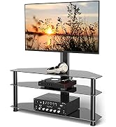 5Rcom Swivel Corner Floor TV Stand with Mount for Most 37 42 47 50 55 60 65 70 inch Plasma LCD LE...