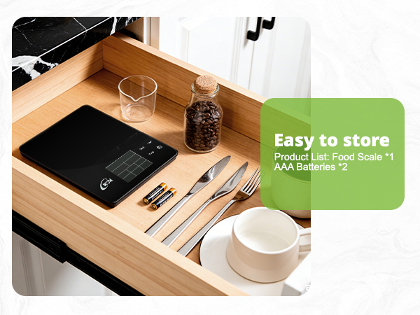food scale calorie counter is Easy to store