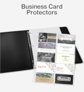 Dunwell Business Card Holder Sleeves (25 Pack for 500 Cards), Heavyweight Plastic Sheet Protect, ...