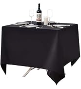Surmente Square Tablecloth for Square or Round Tables 100% Polyester 52x52 Inch Table Cloth for W...
