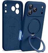GolbinBox for iPhone 17 Pro Max Case with 360° Spin Magnetic Stand,Ice Blue | Compatible with Mag...