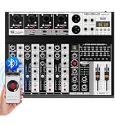 Professional Audio Mixer, 4 Channel Audio Interface Sound Board Mixing Console System Monitor, NE...