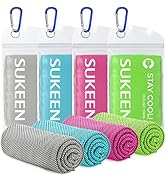 Sukeen 4pack Cooling Towel (40"x12"), Ice Towel,Soft Breathable Chilly Towel,Microfiber Towel for...