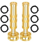 AUTOMAN Brass Hose Nozzle – High Pressure Jet Nozzles 2 Pack, Heavy Duty Sprayer for Garden Hoses...