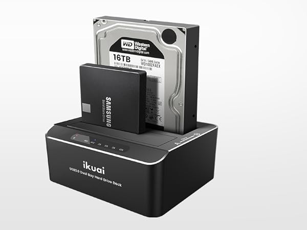 USB 3.0 to SATA Dual Bay Hard Drive Dock