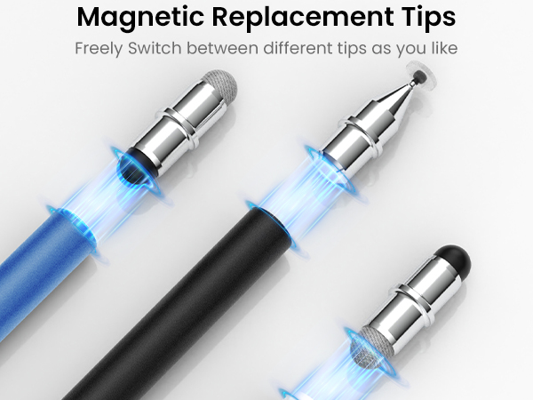 3 in 1 stylus pen with magnetic tips