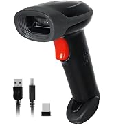 Rabitpos 1D 2D Code Scanner Wireless, Handheld Barcode Scanner Versatile 2-in-1 2.4Ghz Cordles...