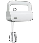 warran Master 5-Speed Electric Hand Mixer with Turbo Boost, Stainless Steel Whisk, Beaters, Dough...