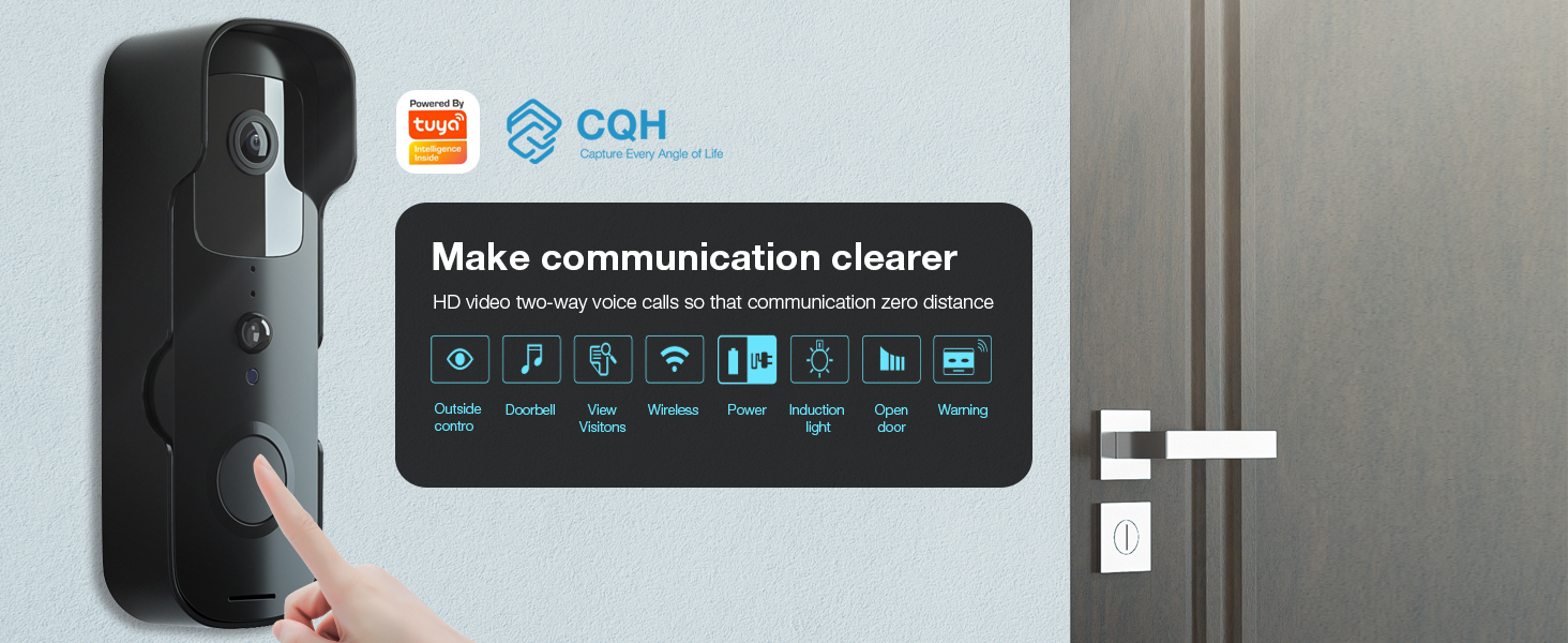 doorbell camera, wireless doorbell camera no subscription, tuya smart camera doorbell wireless, tuya