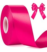 Fullive Rosered Satin Ribbon 1 1/2 Inch, 30Yards Ribbon for Gift Wrapping, Polyester Solid Valent...