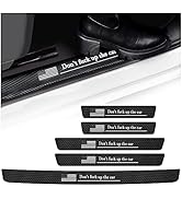 5PCS Car Door Sill Protector,Carbon Fiber Sport Threshold/Rear Bumper Guard Anti-Scratch Sticker ...