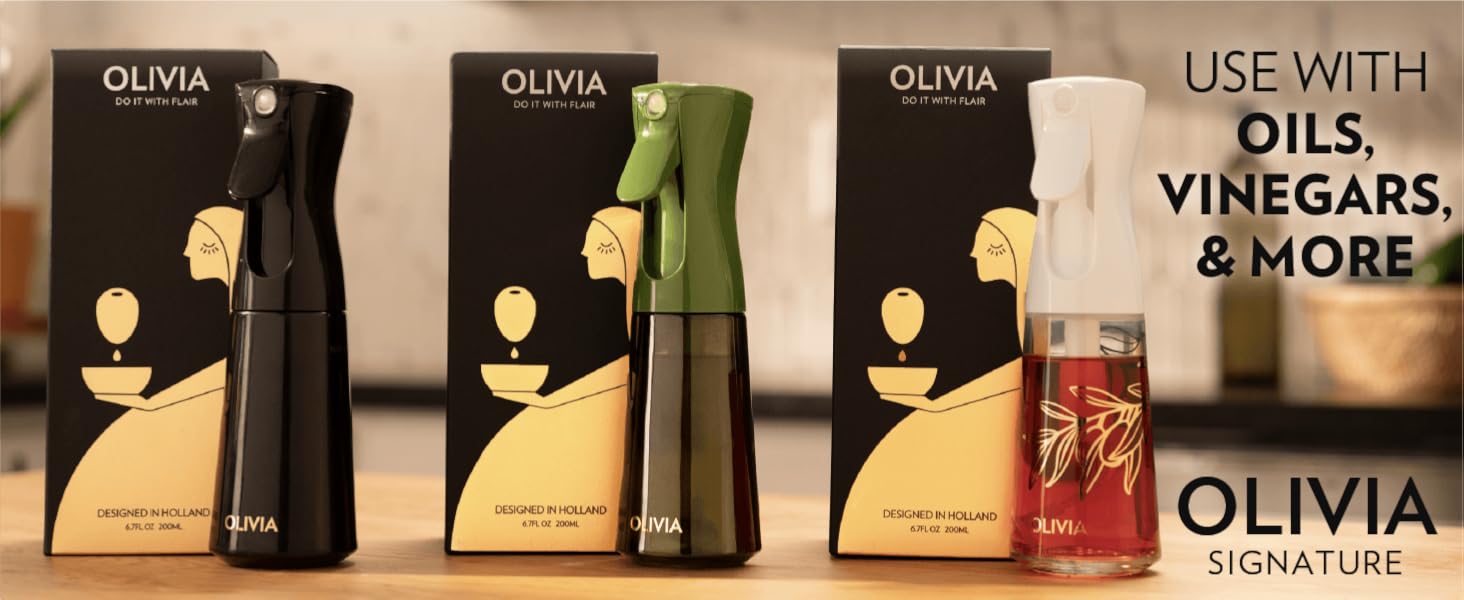 Green oil sprayer olive advocado vinegar portion control mister bbq grill healthy