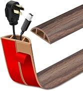 Floor Cord Cover Self Adhesive Cord Hider Floor Extension Cord Covers for Floor Power Cord Protec...