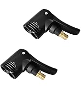 2Pcs Dual-Use Bike Valve Adapter - Presta Valve Pump Connector Head for Road/Mountain Bikes, Blac...