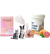 Verwohnt Pet Glove Wipes for Dogs and Cats, Extra Thick Dog Wipes Cleaning Deodorizing and Slow F...