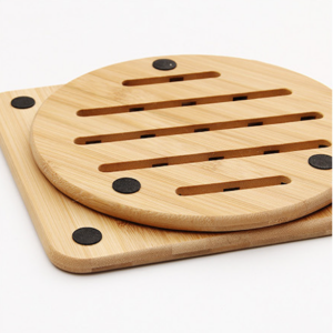 Hot Pads Trivet,Table Solid Bamboo Wood Trivets for Hot Dishes and Pot