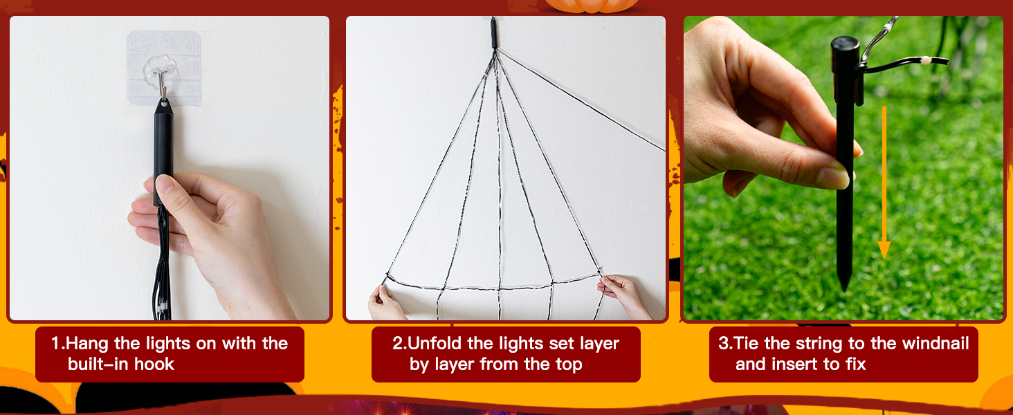 Easy Installation Halloween Decor Lights