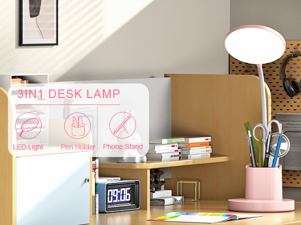 desk lamp with pen holder