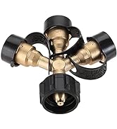 Lemfema Propone Splitter, Propane Tank 3 Y Splitter Adapter, 3 Way Propone Gas Splitter for Campi...
