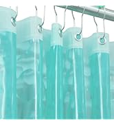 Ga-Geetopia EVA 3D Teal Pearl Water Cube Plastic Shower Curtain Liner - Premium Light Weight 72" ...