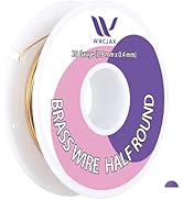 Half Round Brass Wire 20ga, 0.8mmx0.4mm, 40ft – Fine Brass Wire for Metalworking & Jewelry