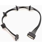 OHKIKOME SATA Power Splitter Cable 19.7 in (500 mm) - 15 Pin SATA 1 Male to 5 Female Power Splitt...