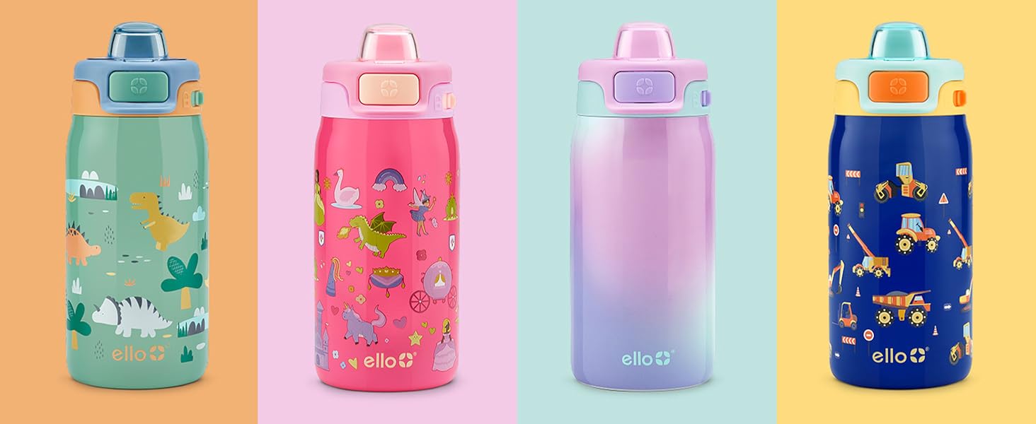 pop and fill kids water bottle 12oz stainless steel
