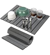 Stone Drying Mat for Kitchen Counter,24"x16" Large Dish Drying Mat,Stone Bath Mat,Quick Drying Fa...