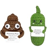 Netholid Inspirational Birthday Gifts 2P Positive Poo Emotional Crocheted Support Crochet Pickle ...