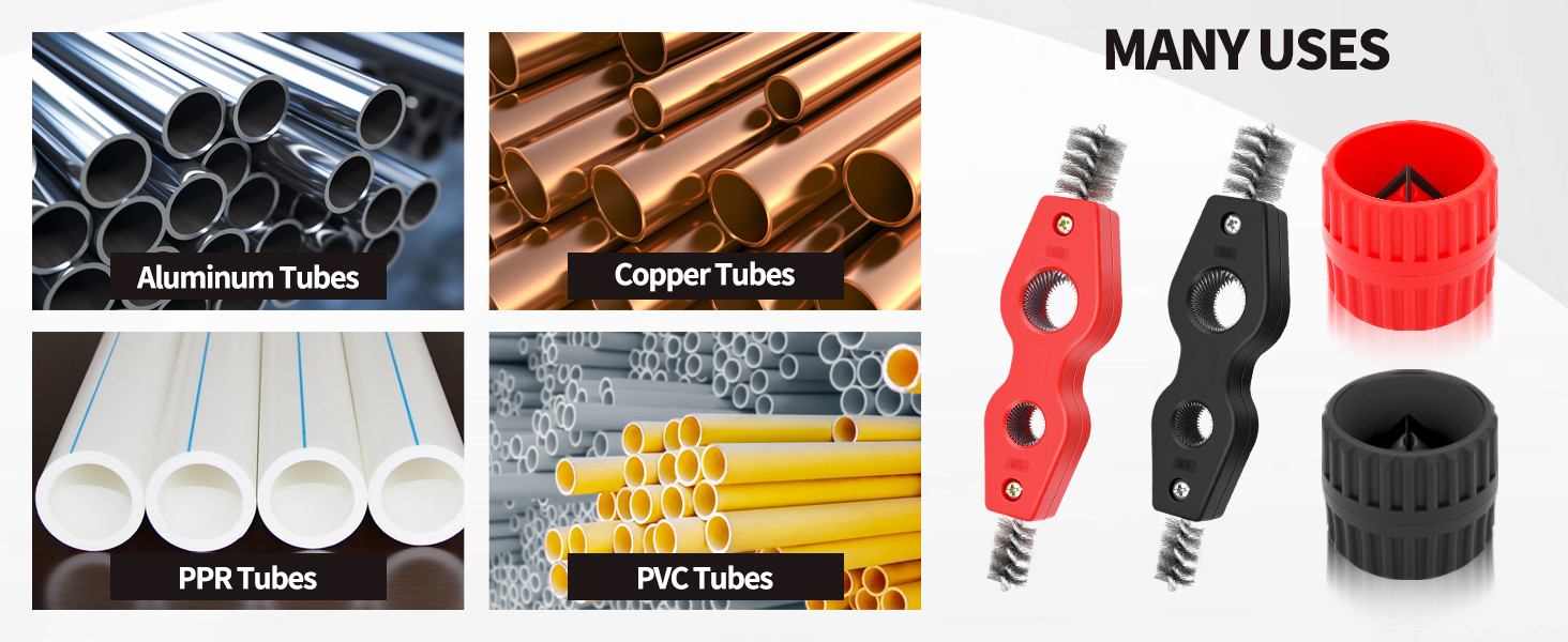 4 in 1 Copper Tubing Brush, 1/2 in and 3/4 in Copper Pipe Cleane