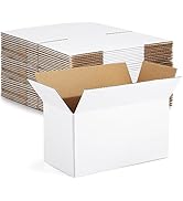 Eupako 11x6x6-Small-Shipping-Boxes-30-Pack-White-Corrugated-Box-Mailers, Cardboard Boxes for Pack...