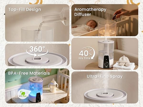 Runs silently -ideal for quiet nurserie