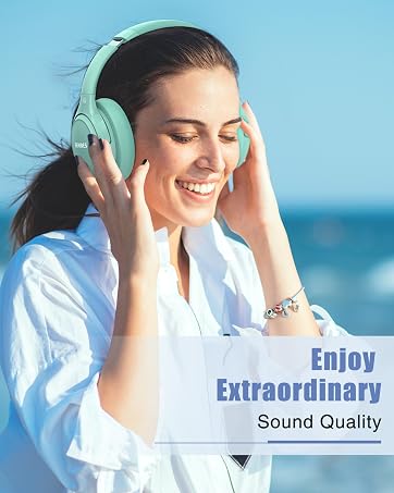 BERIBES Headphones Wireless Bluetooth Headphones Wireless Bluetooth with Mic Over Ear Bluetooth
