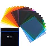 Selens 20pcs Color Gel Filter for Lighting Effect, 10x10 Inches Photography Color Correction Kit ...