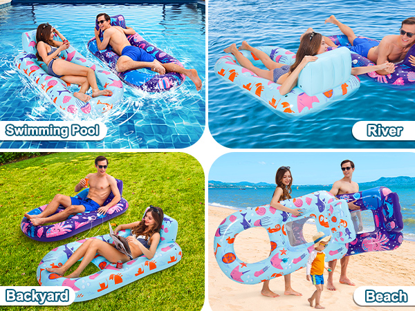 inflatable pool floats lounger adult heavy duty