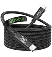 Fitee Thunderbolt 5 Cable 6FT Compatible, 80Gbps(6GB/s) Nylon Braided USB4 Cable, 120Gbps Video B...