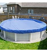 Windscreen4less Pool Cover for 8' ft Above Ground Pools Round Cover Winter Aboveground Round Circ...