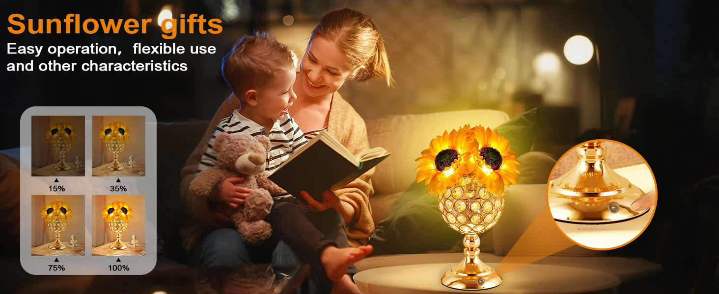 sunflower touch lamp