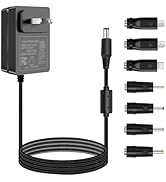 TKDY 5V 3A AC/DC Power Adapter, 15W 100-240V to 5V 2A 1.5A 1A Charger with 7 Tips, Compatible for...