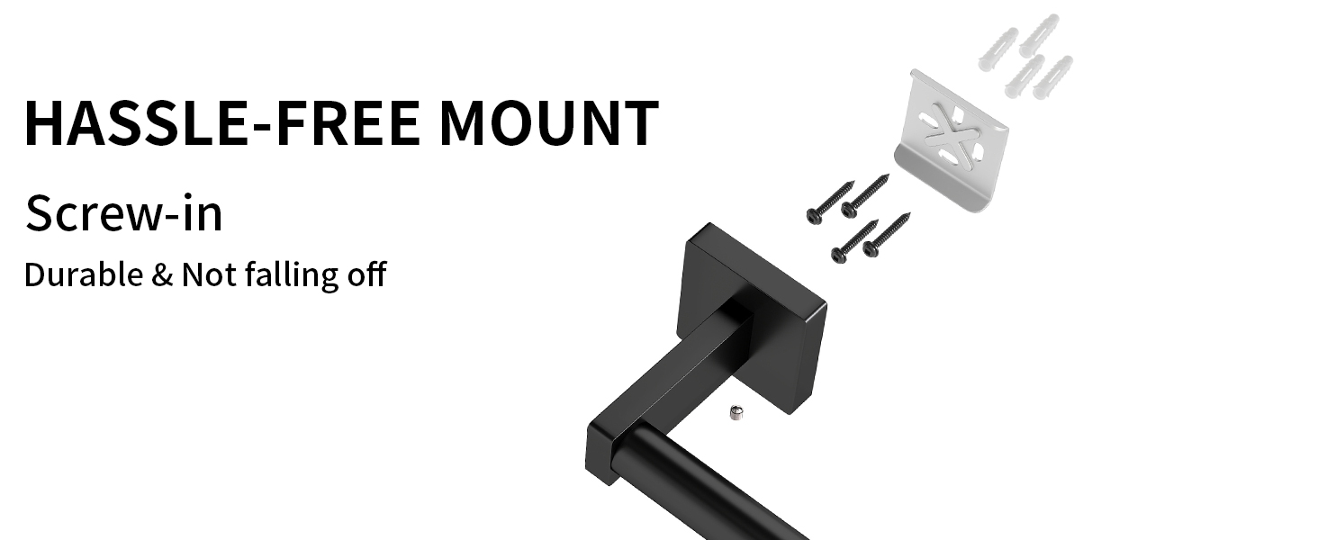 black hand towel holder