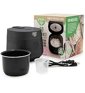 GreenLife Digital Rice Cooker, 2-Cups Uncooked/4-Cups Cooked, Removable Nonstick Ceramic PFAS-Fre...