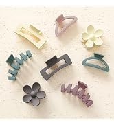 8PCS Hair Clips for Women, Flower Claw Clips for Thick Hair, Non-Slip Hair Accessories with Multi...
