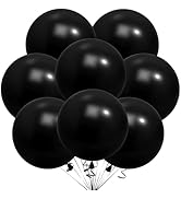 30pcs 18 inch big black balloons Latex Large Round Helium Balloons for Christmas Thanksgiving Bab...