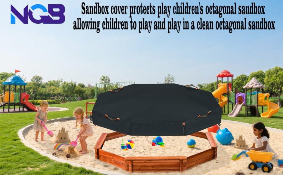 Octagonal Sandbox Cover, Windproof and Dustproof with Adjustable Hook