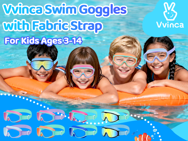 Swim Goggles with Fabric Strap