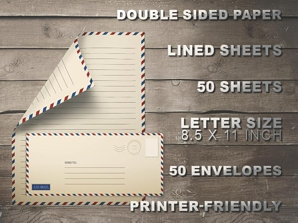Vintage Airmail Stationery Set