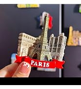 Paris France 3D Tower Refrigerator Magnet Tourist Souvenirs, Resin Magnetic Stickers Fridge Magne...
