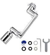 Longing Home Heavy Duty Swivel Faucet Extender, 1080° Universal Sink Water Filter Extension, 360 ...